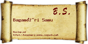 Bagaméri Samu névjegykártya
